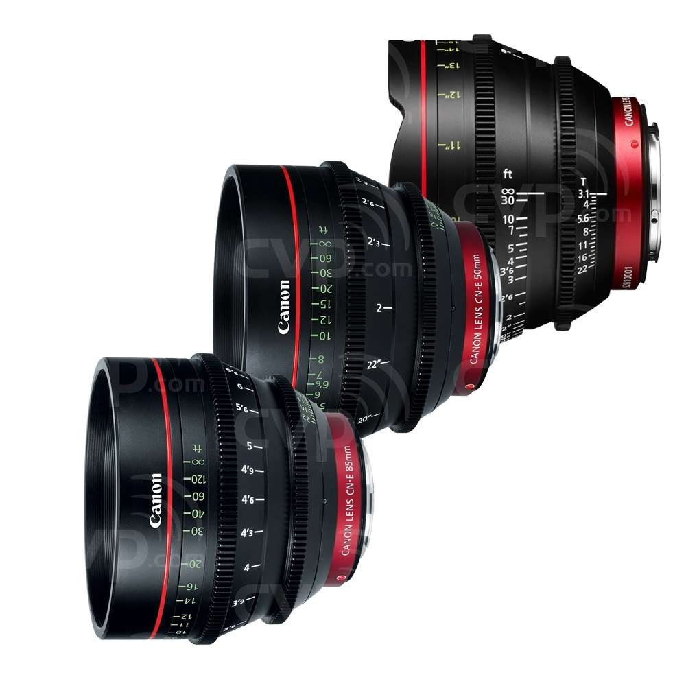 Buy Canon CNE EF mount prime lens bundle with Peli Case including 14
